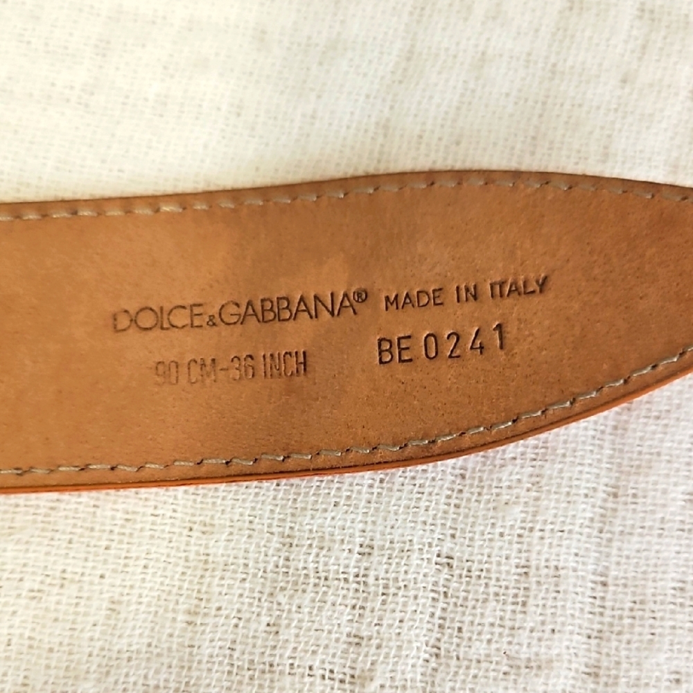Dolce & Gabbana Brown Leather Inside Glossy Orange Outside Super Fancy.